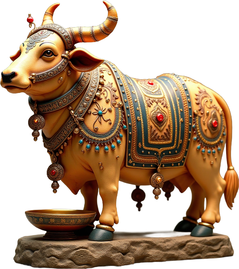 Decorated Bull Statue